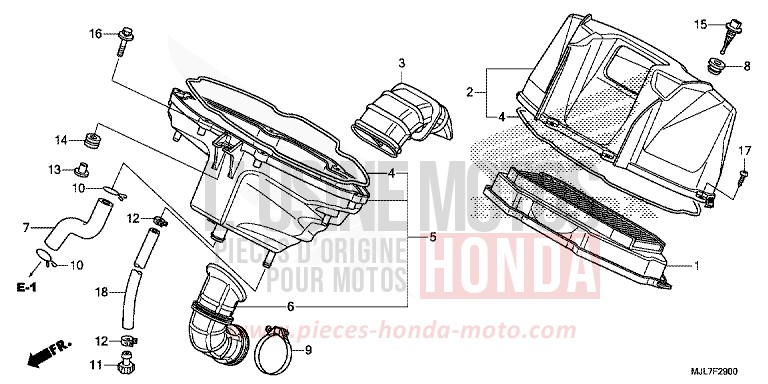 FILTRE A AIR de Integra 750 GRAPHITE BLACK (NHB01) 2014